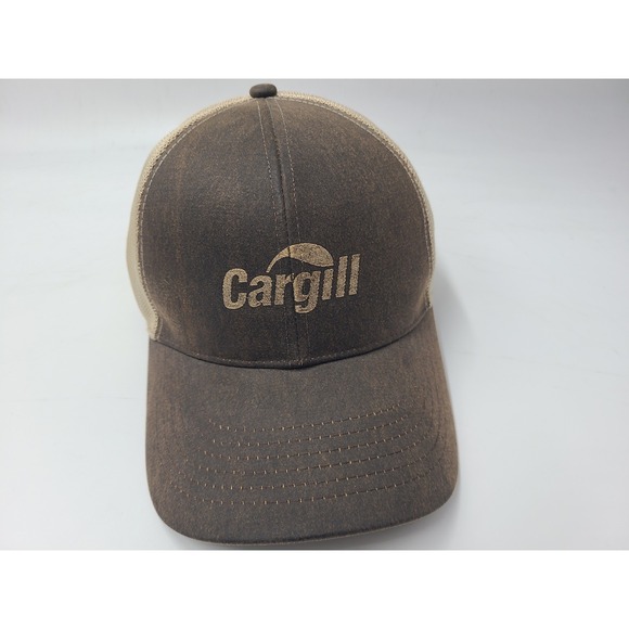 Cargill K-Products Waxed Cotton Mesh Trucker Adjustable Hat Cap Farm Company Men